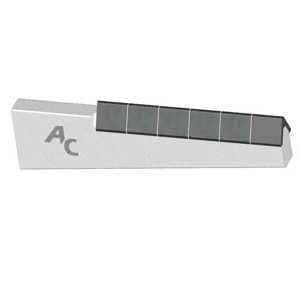 KRAMP Anschweißpunkt für Schar, Hartmetall L = 200 COU0203