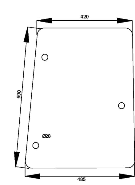 KRAMP Seitenscheibe D3406669