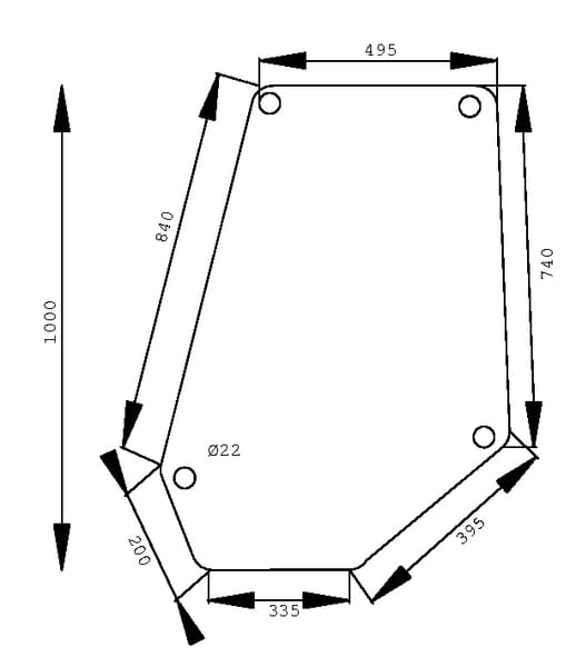 KRAMP Frontscheibe unten D6919