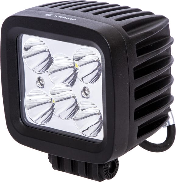 KRAMP Arbeitsscheinwerfer LED, 42W, 3780lm, quadratisch, 10/30V, 128x82x100mm, Punktstrahl, 6 LED's, Kramp LA10027
