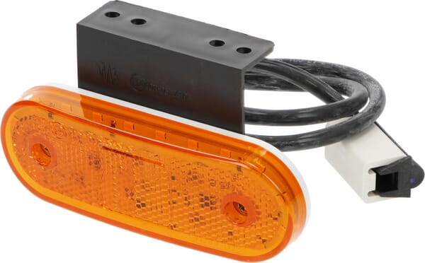 Feu de position latéral rectangulaire avec connexion Jaeger avec support LED 12-24V KRAMP