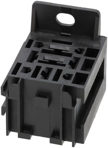 KRAMP Mini-Relaissockel mit Bügel, 5 x 6,3 mm 4 x 2,8 mm, mit Verlängerungssockel RL990451