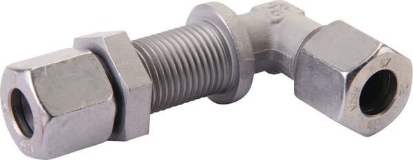 Angle bulkhead fitting 12L